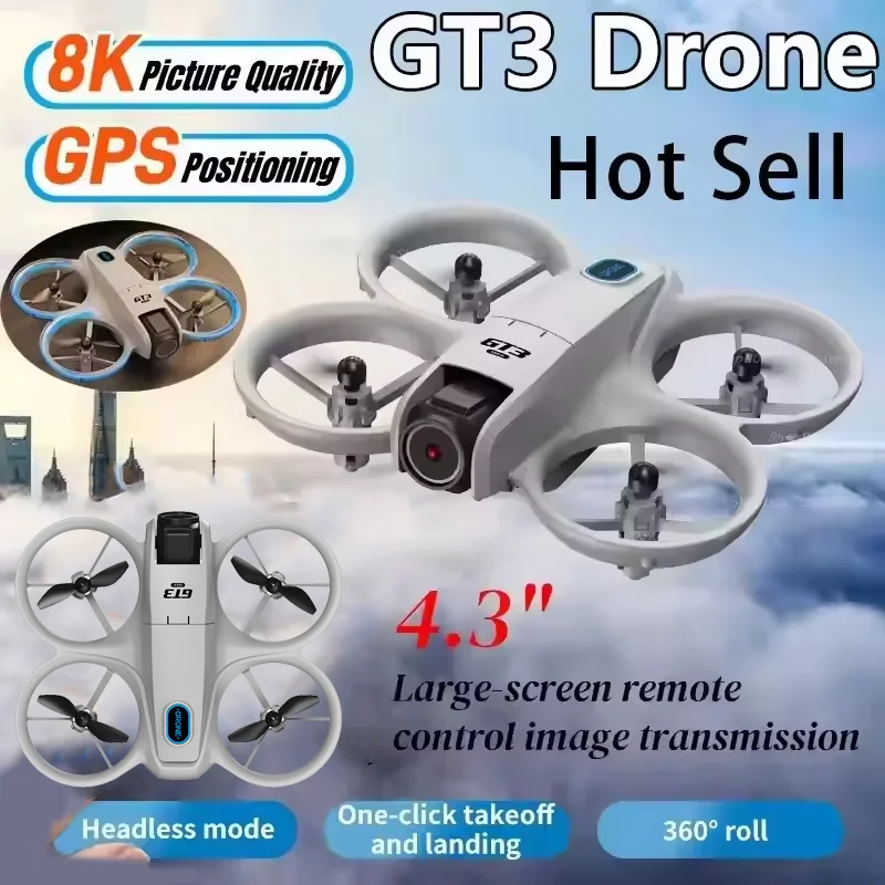 Drone Camera 4K - GT3 Drone 8K HD Dual Cameras