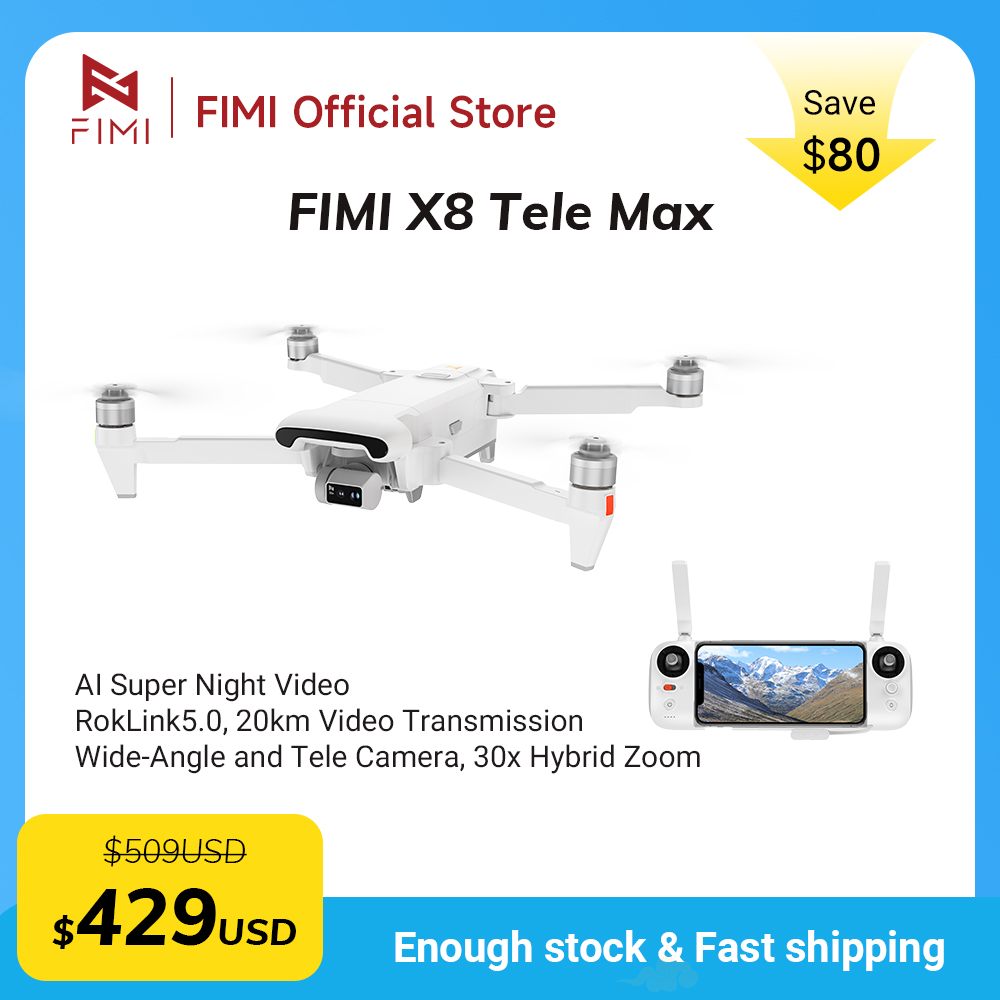 Drone Camera Wide Angle - FIMI X8 Tele Max drone 1/2-inch