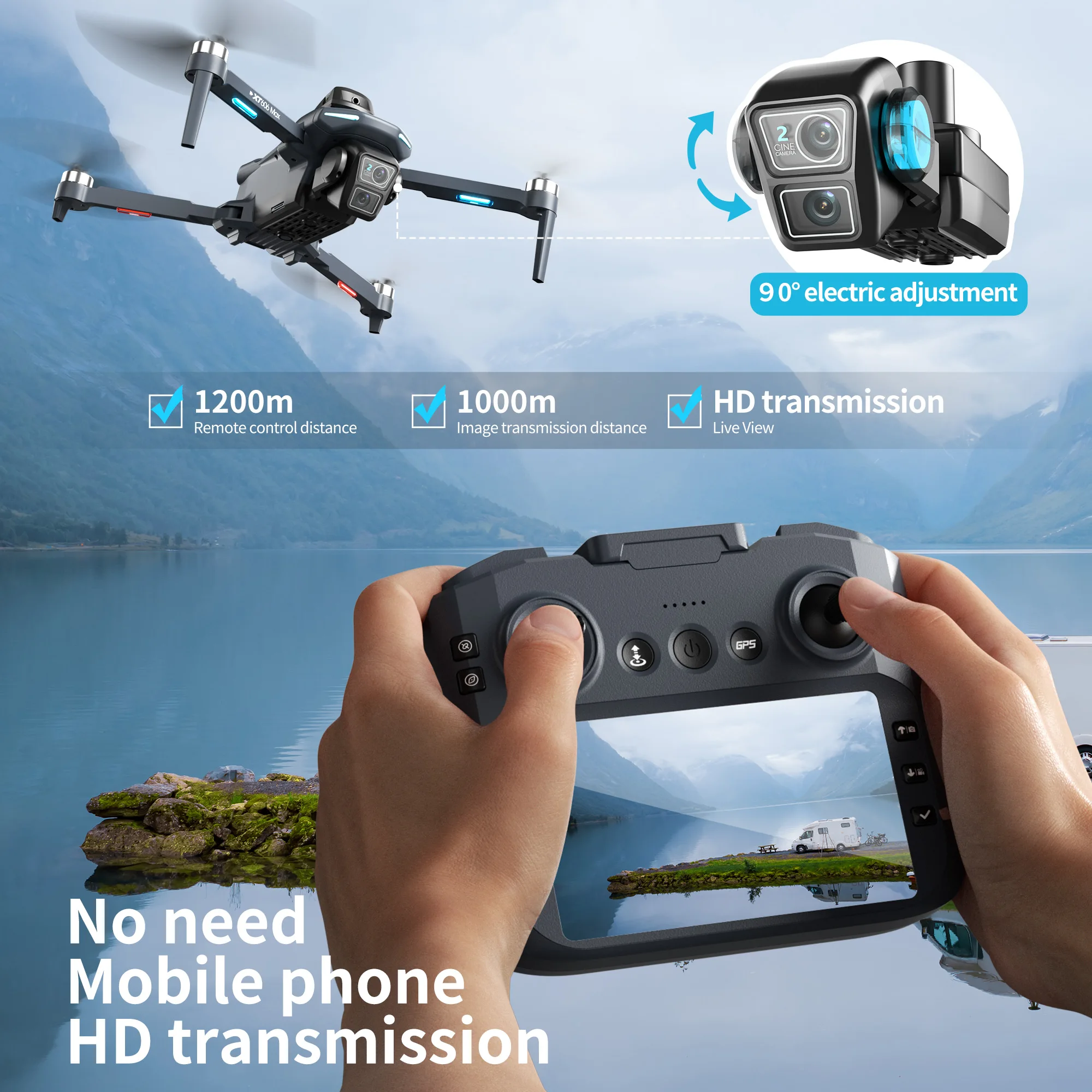 Lenovo XT606 Drone Professiona - Drone Camera Thermal บทวิจารณ์และราคา