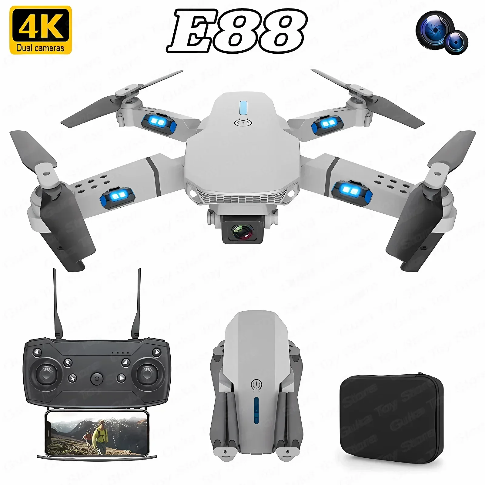 E88 Pro WIFI FPV Drone Wide An - Drone Camera 4K บทวิจารณ์และราคา