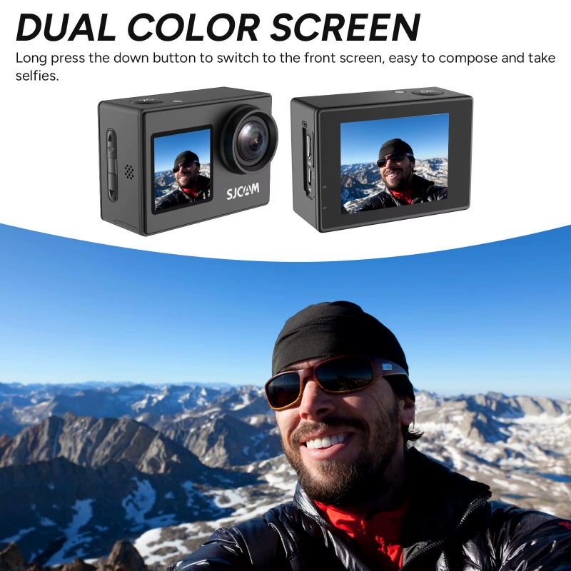 Dual Screen-SJ4000 SJCAM Helme - Drone Camera Action บทวิจารณ์และราคา