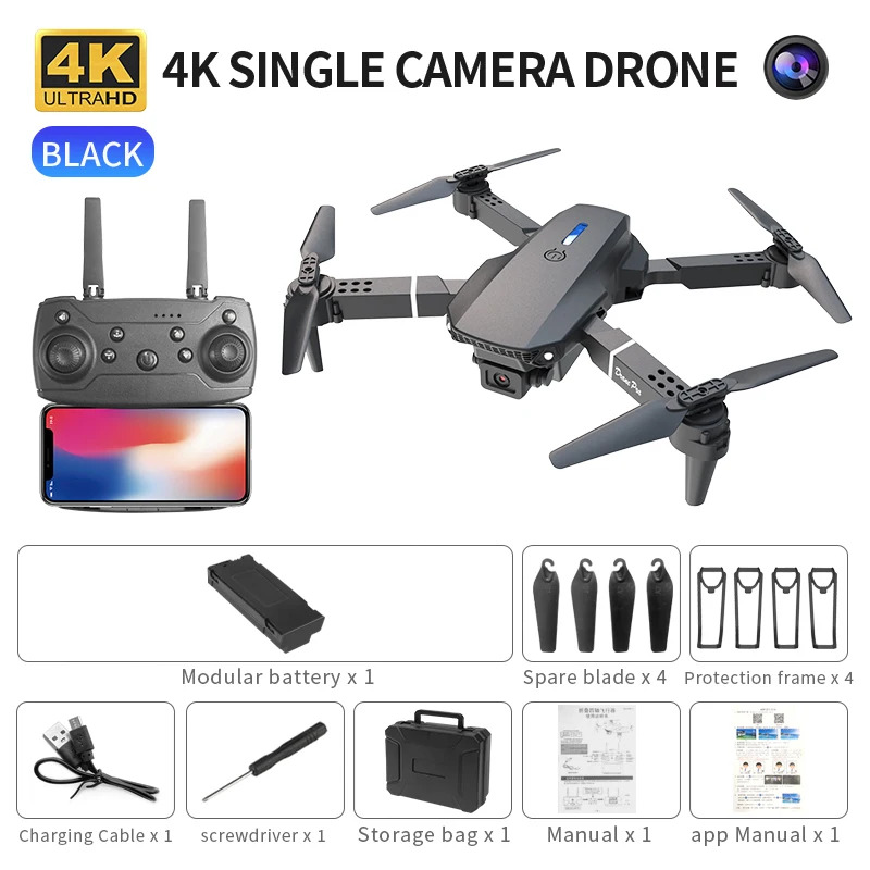 E88 ProIntelligent Folding Dro - Drone Camera 4K บทวิจารณ์และราคา