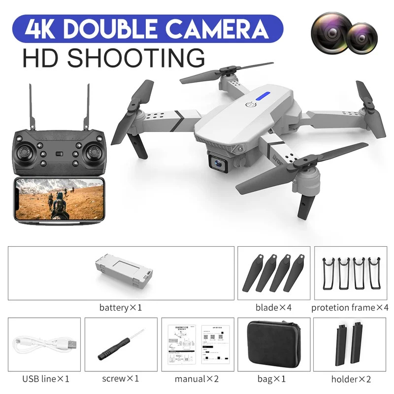 E88 ProIntelligent Folding Dro - Drone Camera 4K บทวิจารณ์และราคา