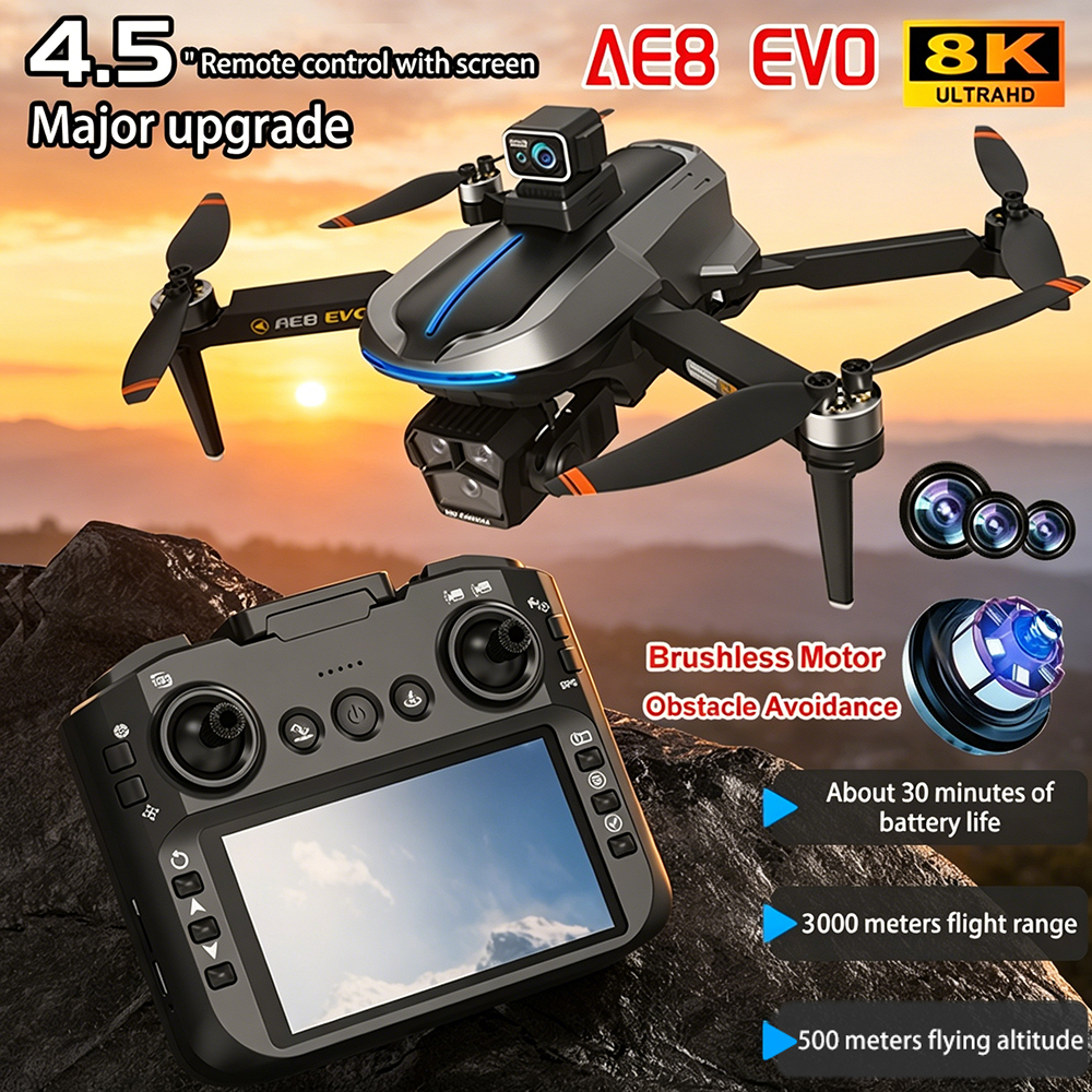 AE8 EVO Drone 4K Professional  - Drone Camera Night Vision บทวิจารณ์และราคา