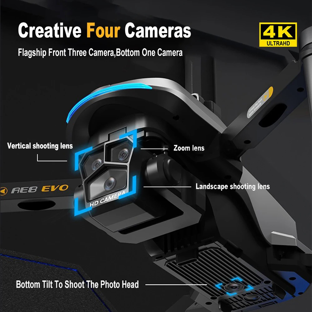 AE8 EVO Drone 4K Professional  - Drone Camera Night Vision บทวิจารณ์และราคา