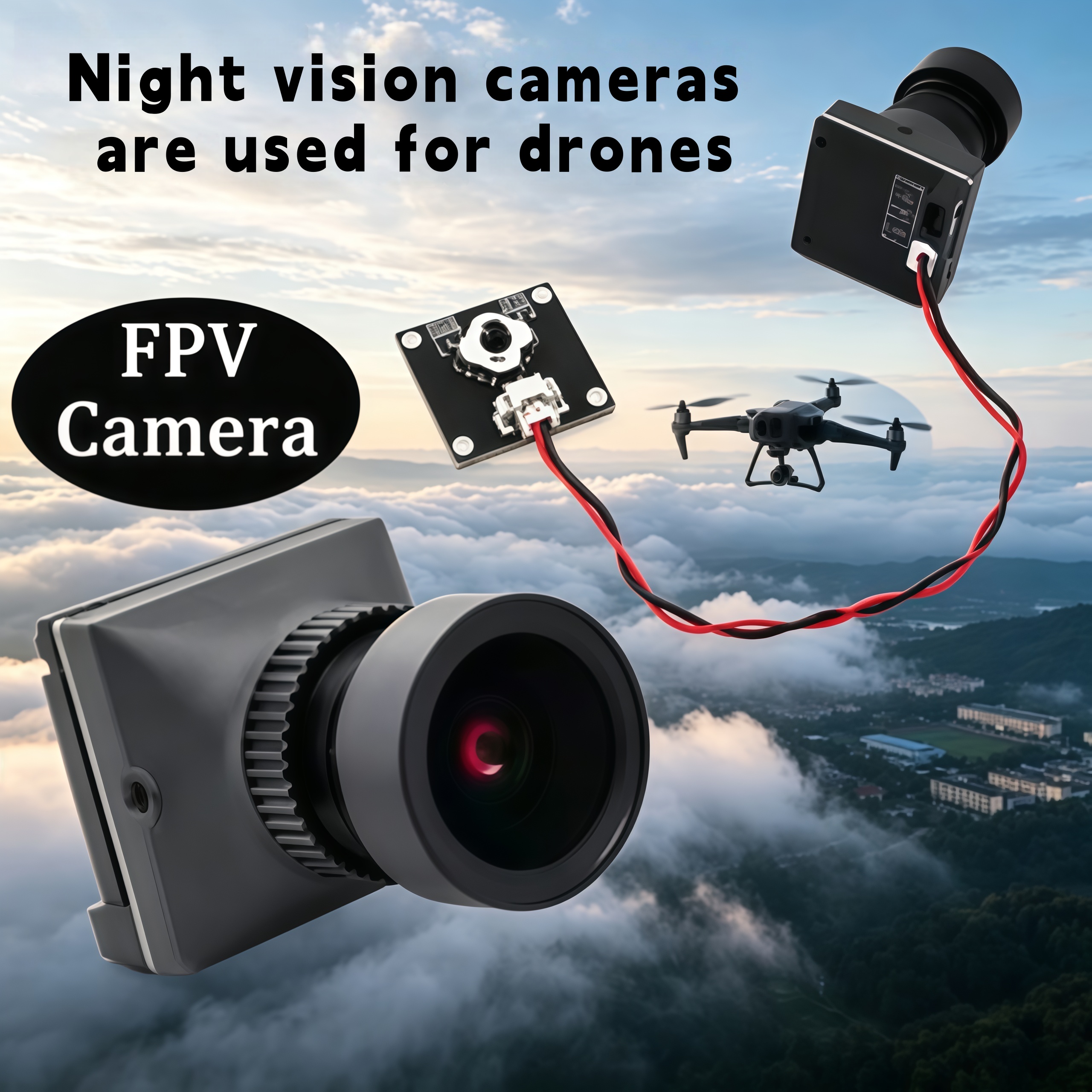 1500TVL HD CADDX Snail FPV Cam - Drone Camera Lens บทวิจารณ์และราคา